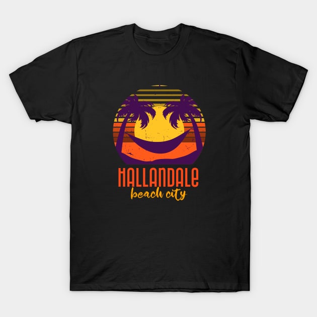 Hallandale Beach City T-Shirt by Be Yourself Tees